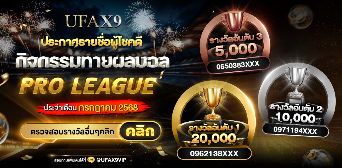 ประกาศผู้โชคดี Pro League